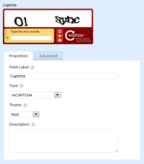 Captcha-properties // don't treat site visitors like spammers