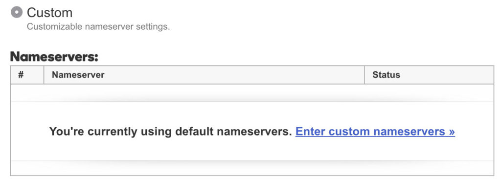setting custom nameservers to change your domain name // tiny blue orange